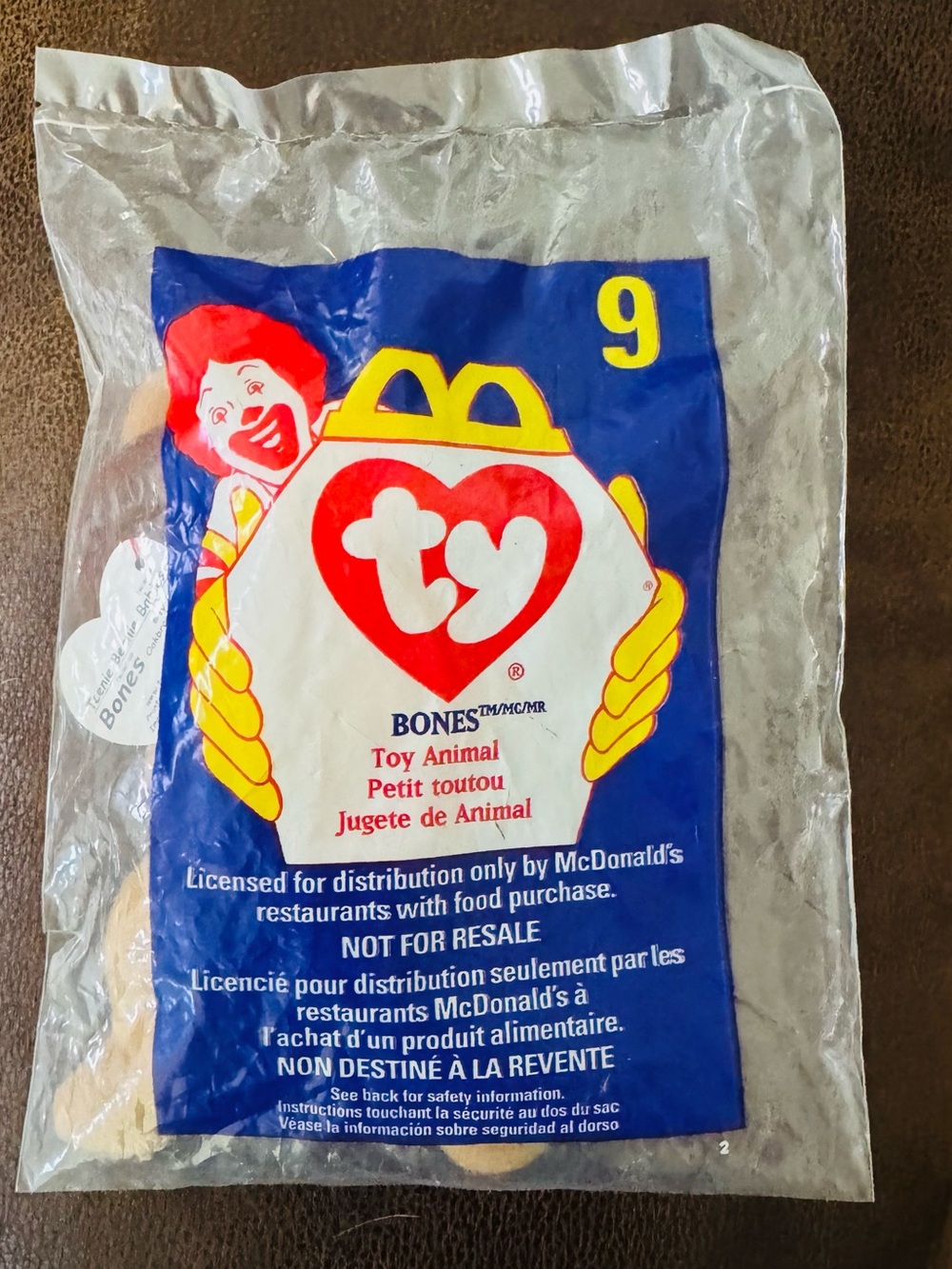 Ty Beanie Babies 'Bones' McDonald's Toy (Series 9) - Vintage 1998